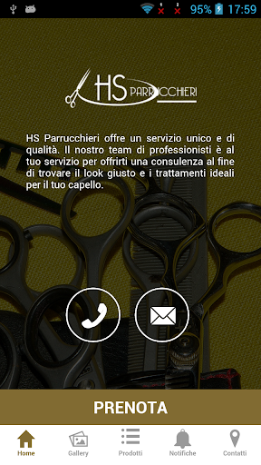 Android application HS Parrucchieri screenshort