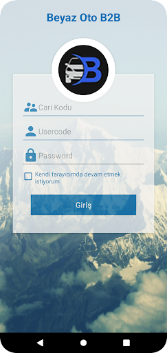 Android application Beyaz Oto B2B screenshort