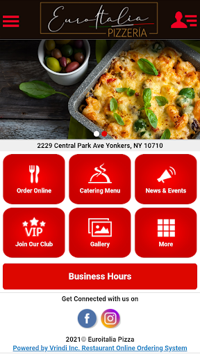Android application Euroitalia Pizzeria screenshort