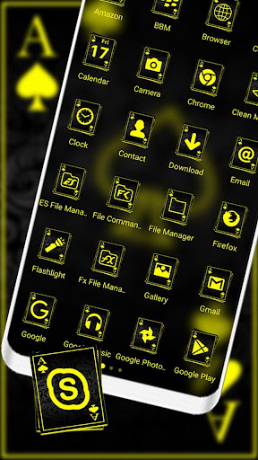 Neon Card Ace Spade Theme Screen 2