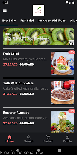 Android application Al Liwan Beverages screenshort