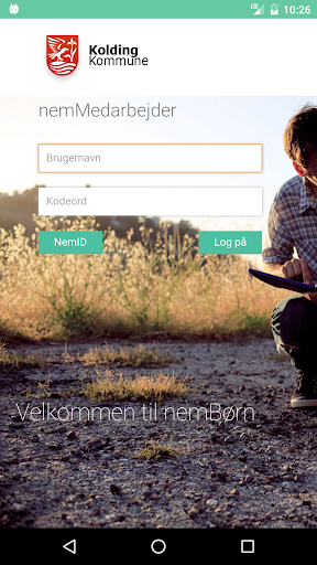 Android application nemMedarbejder Kolding Kommune screenshort