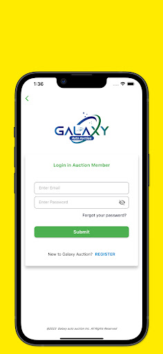 Android application Galaxy Auction screenshort