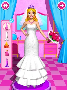 夢幻婚禮遊戲: 女生公主化妝換裝裝扮打扮模擬器小遊戲大全