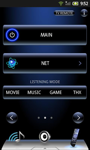 Android application Onkyo Remote for Android 2.3 screenshort