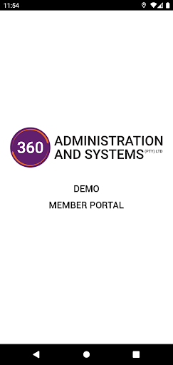 Android application 360 Demo Member Portal screenshort