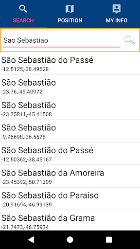 Sao Sebastiao to Salvador GPS Screen 3