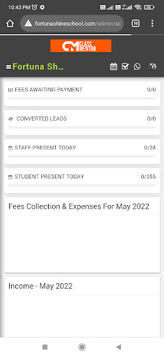 Android application Fortuna Shine School Admin App screenshort