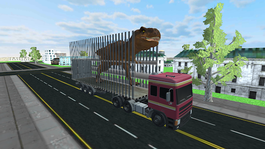 Wild Dino Truck Transporter 3D