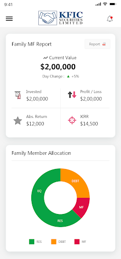 Android application KFIC : MF Portfolio Tracking screenshort