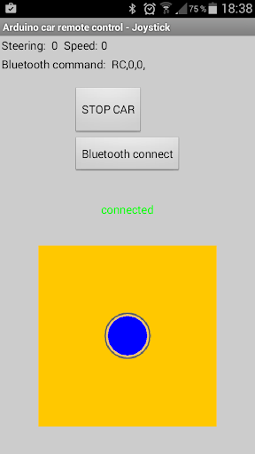 Android application Arduino RC car bluetooth screenshort