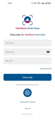 Android application VietinBank Smart Scan screenshort