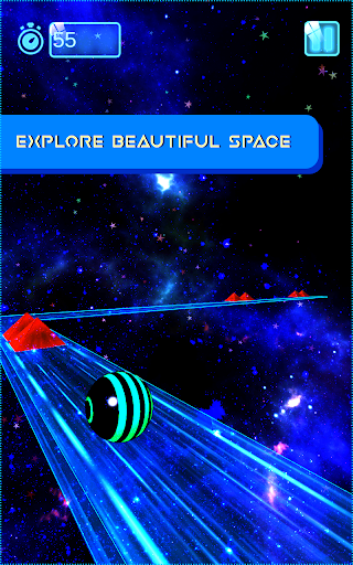 Android application Rolling Space Ball : 3D Game screenshort