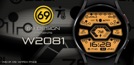Android application [69D] W2081 digital watch face screenshort