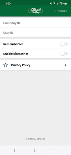 Android application CNB BizNow screenshort