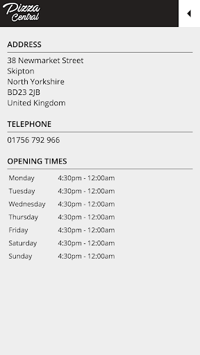 Pizza Central Skipton Screen 3
