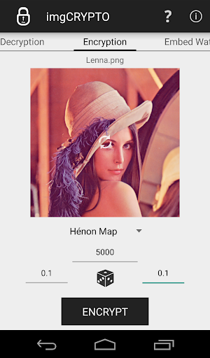 Android application imgCRYPTO screenshort