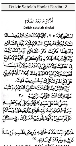 Doa Sesudah Sholat Fardhu Yang Singkat