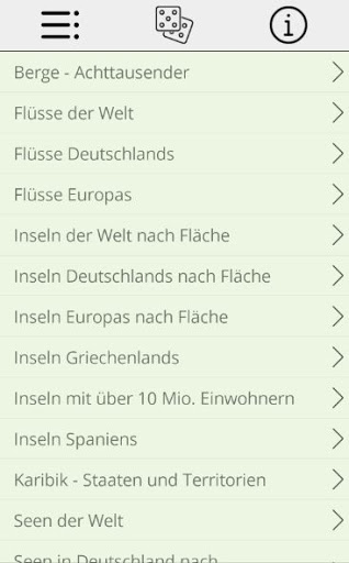 Android application Quizlist screenshort