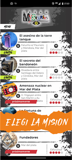 Android application Urban Mysteries screenshort