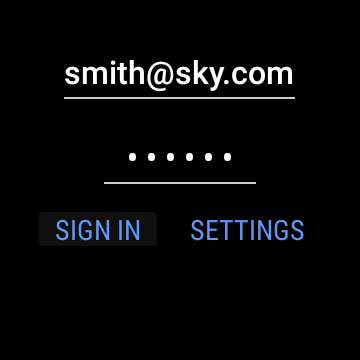 Android application SkyCommand screenshort