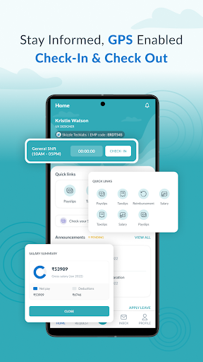 Android application SkizzleHR screenshort