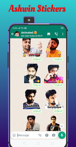 Ashwin Sivaangi Love Stickers Screen 3