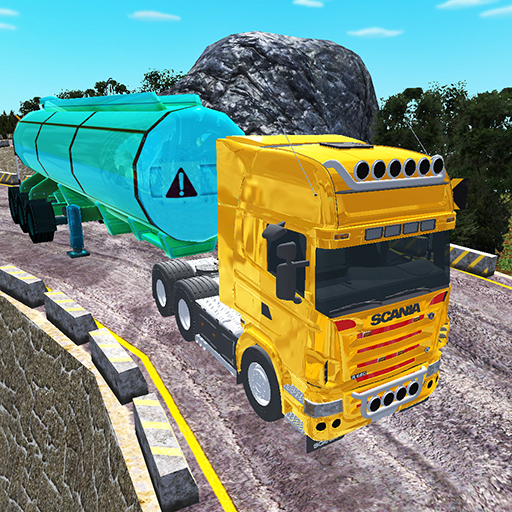 Oil truck simulator game logo