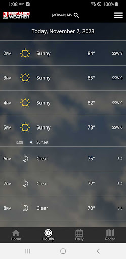 Screenshot of WLBT First Alert Weather