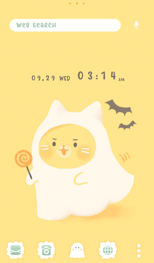 Android application Halloween Ghosties Theme screenshort