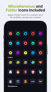 Nova Dark Icon Pack APK (وصله شده/نسخه کامل) 5