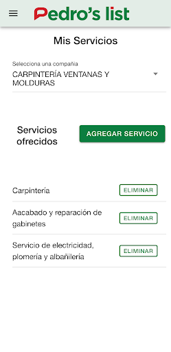 Pedros List Screen 3