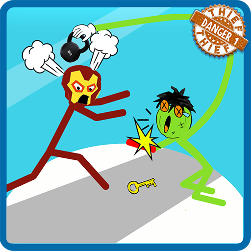 Thief Puzzle Stickman logo