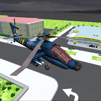 City helicopter fly game sim