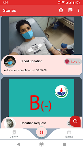 Android application Roktodan Somity screenshort