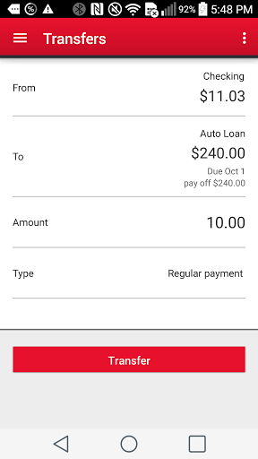 RIAFCU Mobile Banking Screen 3