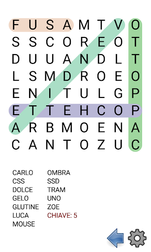 Android application Puzzle parole intrecciate screenshort