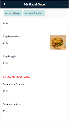My Bagel Screen 3