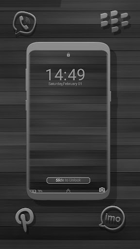 Wooden Graphite Launcher Theme screenshot 5