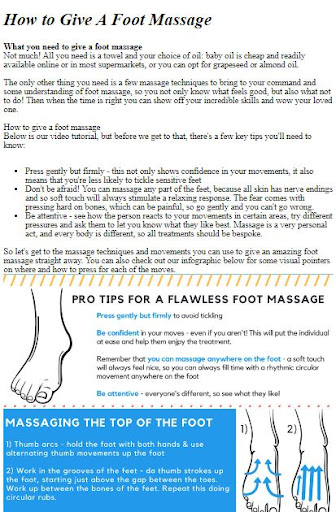 Android application How to Give a Foot Massage screenshort