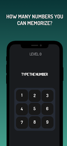 Android application Memorize Numbers Challenge screenshort