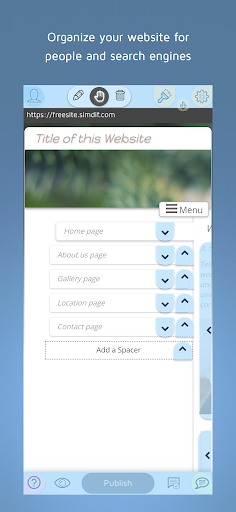 Android application FreeSite - Website Maker screenshort