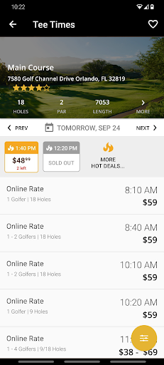 Android application Sun City Country Club screenshort