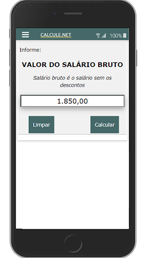Android application Calculadora de INSS screenshort