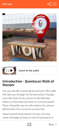 Questacon Walks of Wonder Screen 3