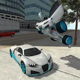 Flying Car Robot Flight Drive Simulator Game 2017 icon