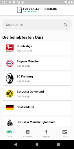 Android application Fußballer raten - das Fußballq screenshort