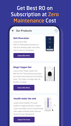 Android application Livpure Smart screenshort