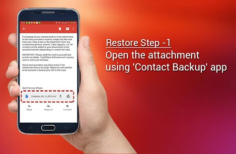 Contact Backup Screenshot