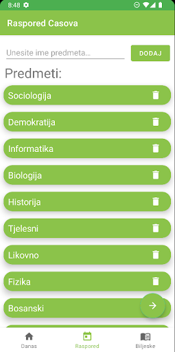 Raspored Casova Screen 3